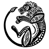 Kruhový tribal lev